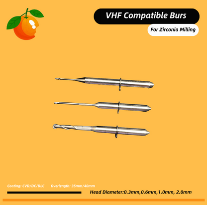 VHF Machine Compatible Milling burs